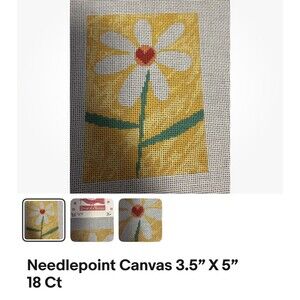 Needlepoint Canvas 18ct Flower